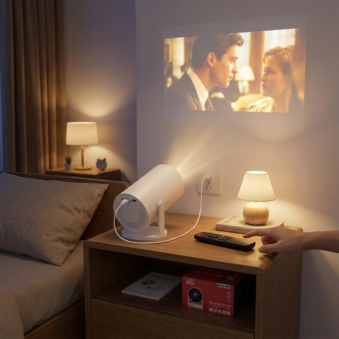 M5 Mini Home Projector — lifestyle