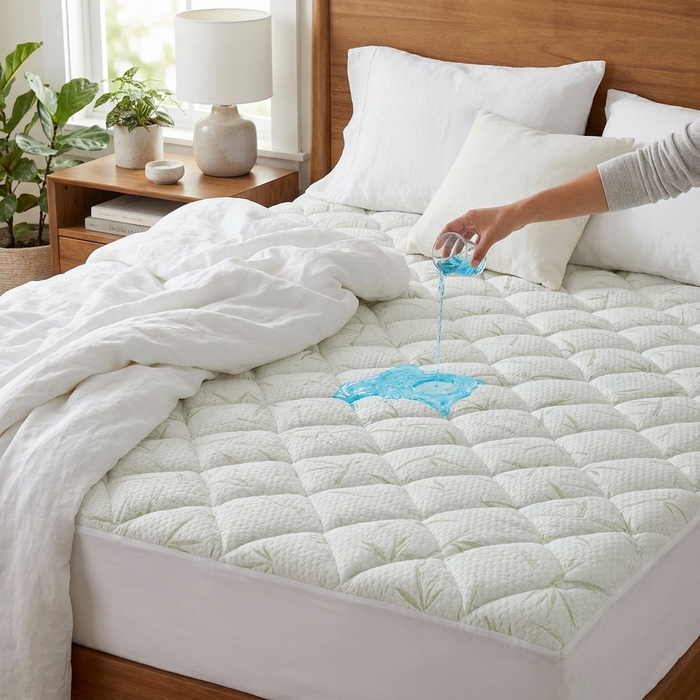 Bamboo Fiber Waterproof Mattress Protector — lifestyle