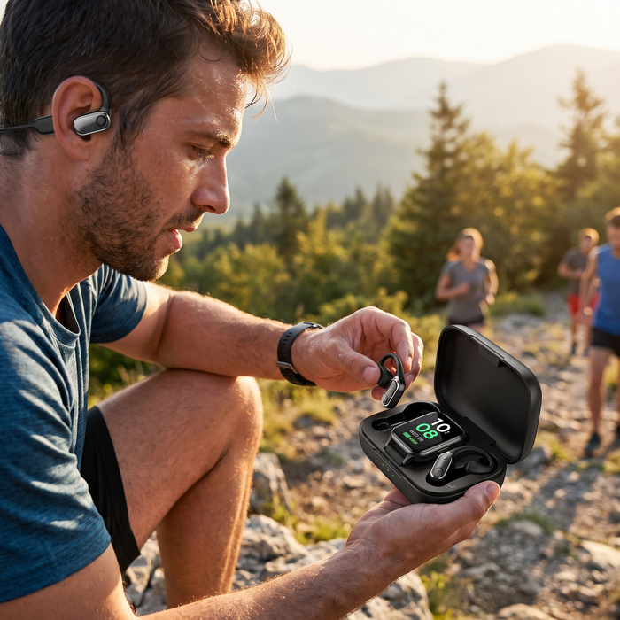 Open Ear Bluetooth Headphones with AI Translation — lifestyle