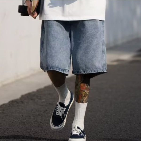 Men's Distressed Denim Shorts