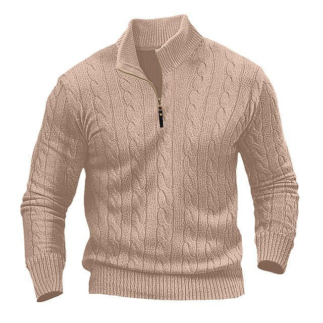 Mens Half Zip Knit Sweater