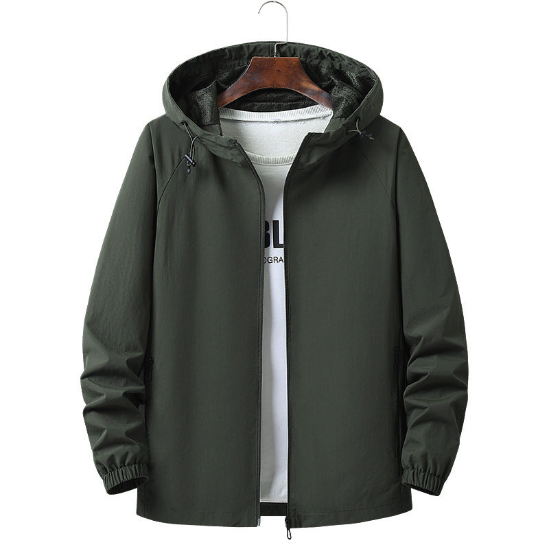 Mens Lightweight Waterproof Hooded Jacket