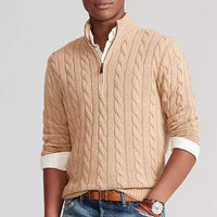 Mens Half Zip Knit Sweater
