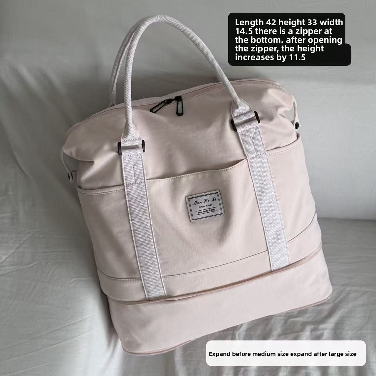Large Capacity Travel Tote Bag with Multiple Pockets