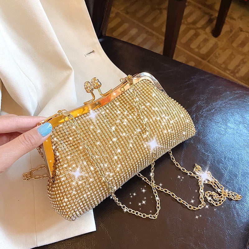 Rhinestone Mesh Evening Bag