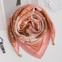 Magnetic Buckle Cotton Square Scarf