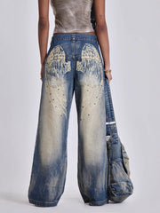Vintage Gradient Wash Wide Leg Jeans