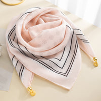 Magnetic Buckle Cotton Square Scarf