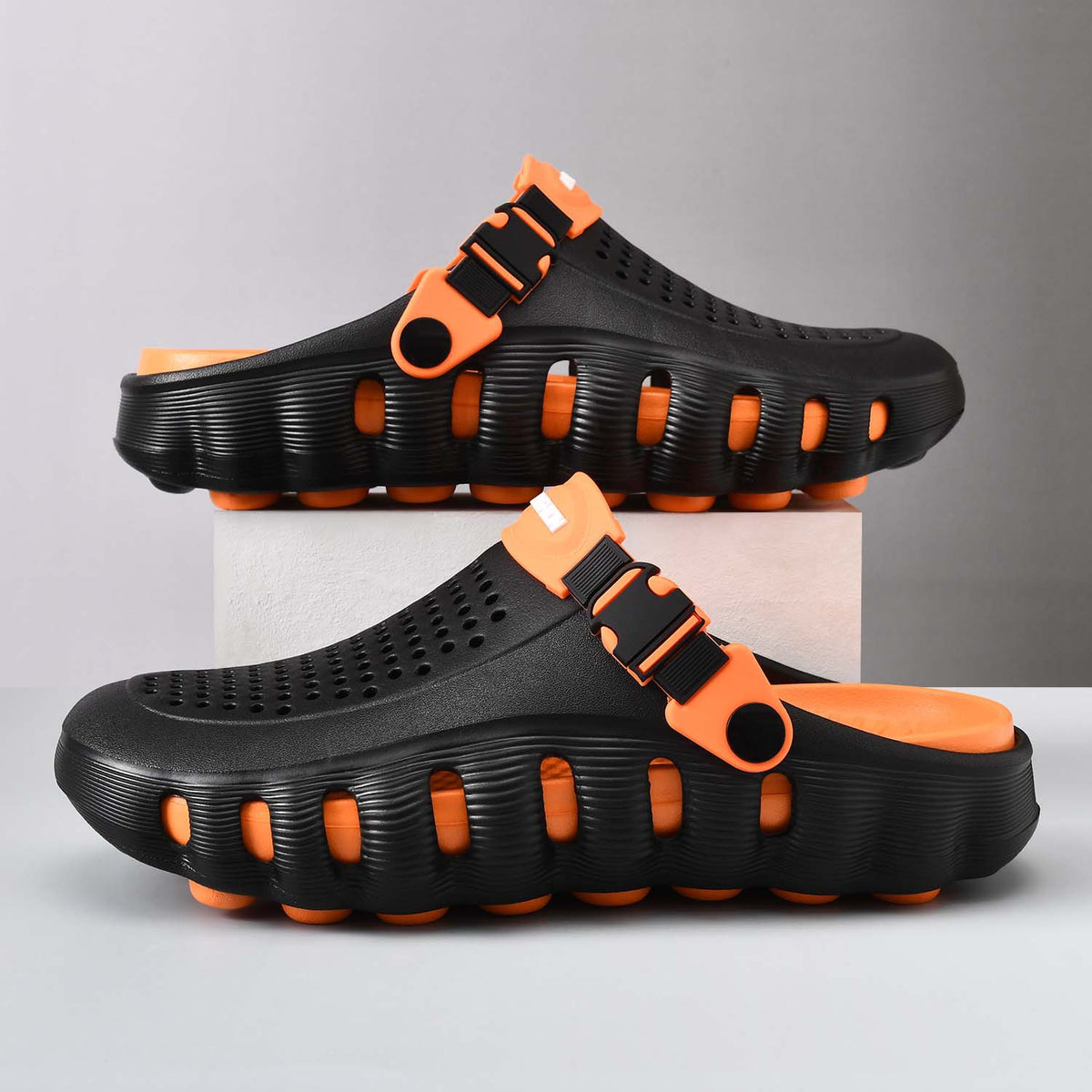 Cushioned Perforated Slide Sandals