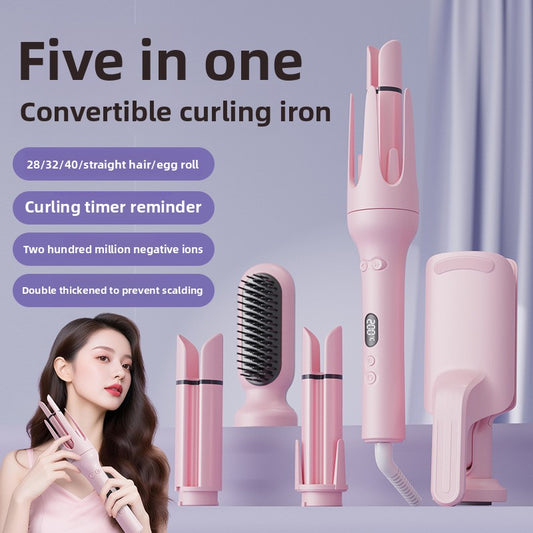 Multi-function Hair Curling Iron with Interchangeable Heads