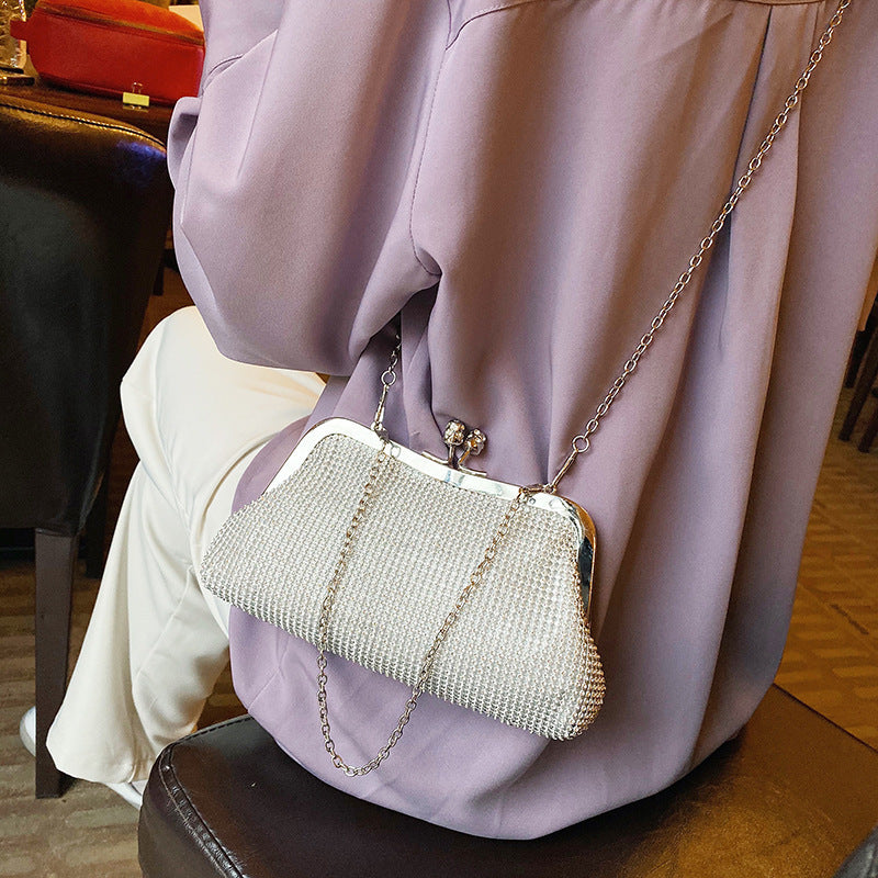 Rhinestone Mesh Evening Bag
