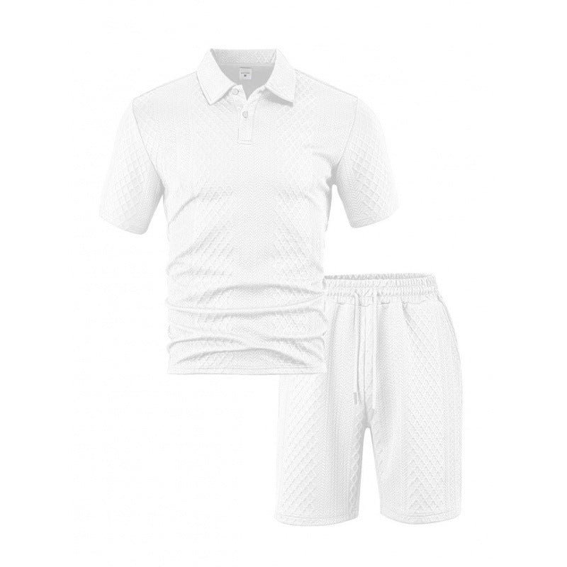 Jacquard Quick-Dry Polo & Shorts Set
