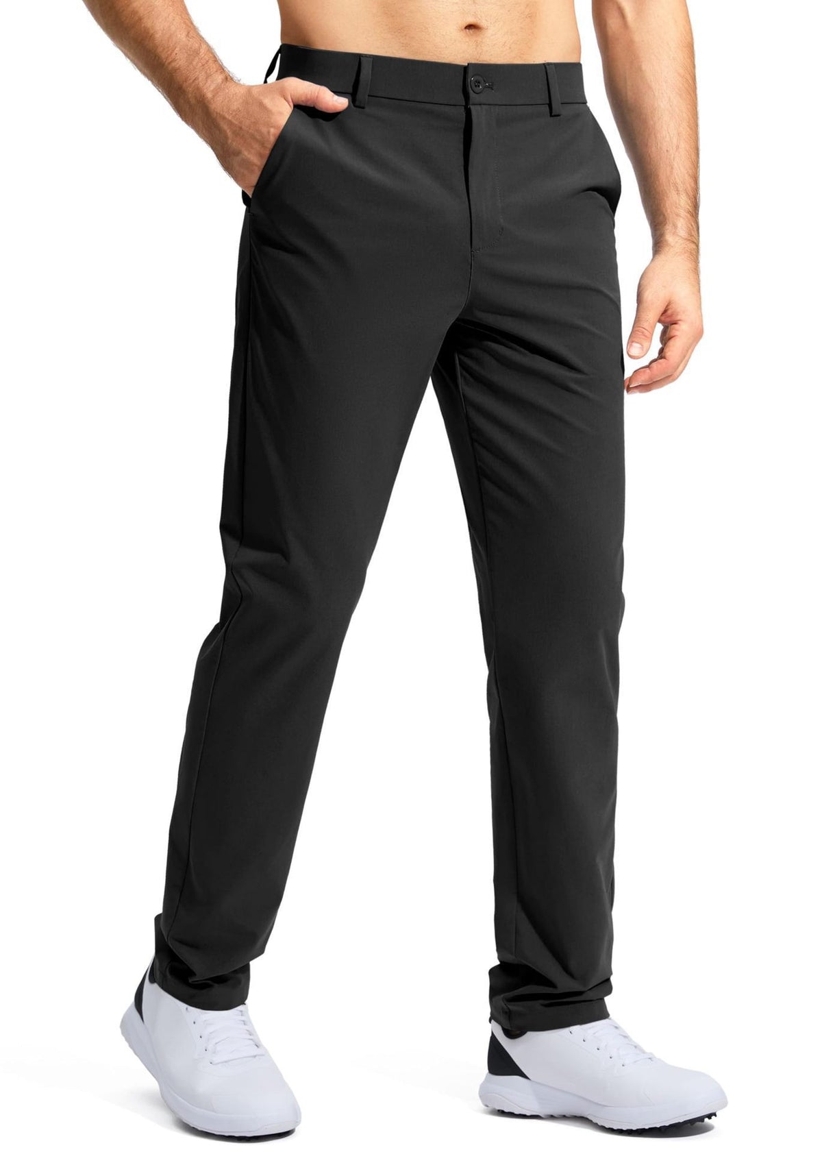 Stretch Straight-Leg Dress Pants