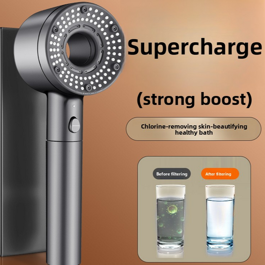 Turbo Air Booster Shower Head with Filter