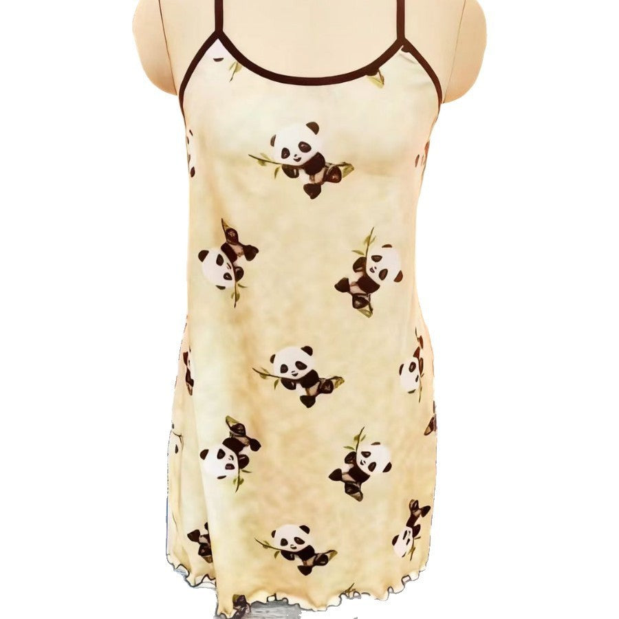 Heart Print Sling Nightgown