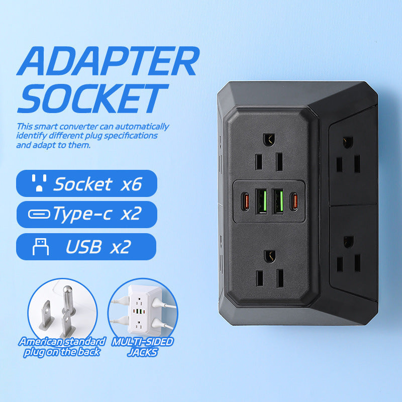 6-Outlet 110V Power Strip with USB Ports