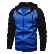 Cross-Border Men's Hooded Cardigan Sweatshirt Loose Zipper Raglan Long-Sleeved Men's Jacket