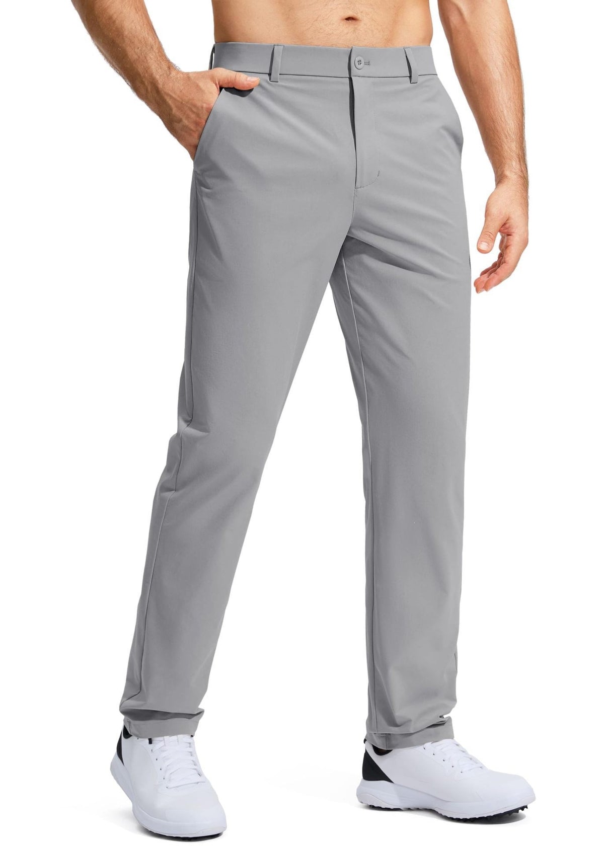 Stretch Straight-Leg Dress Pants