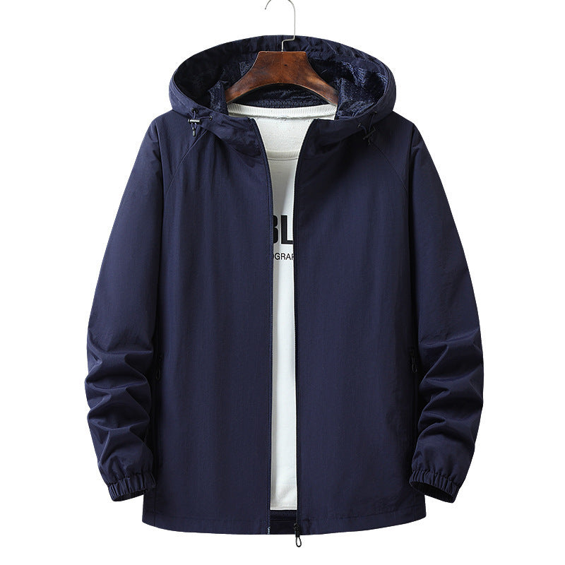 Mens Lightweight Waterproof Hooded Jacket