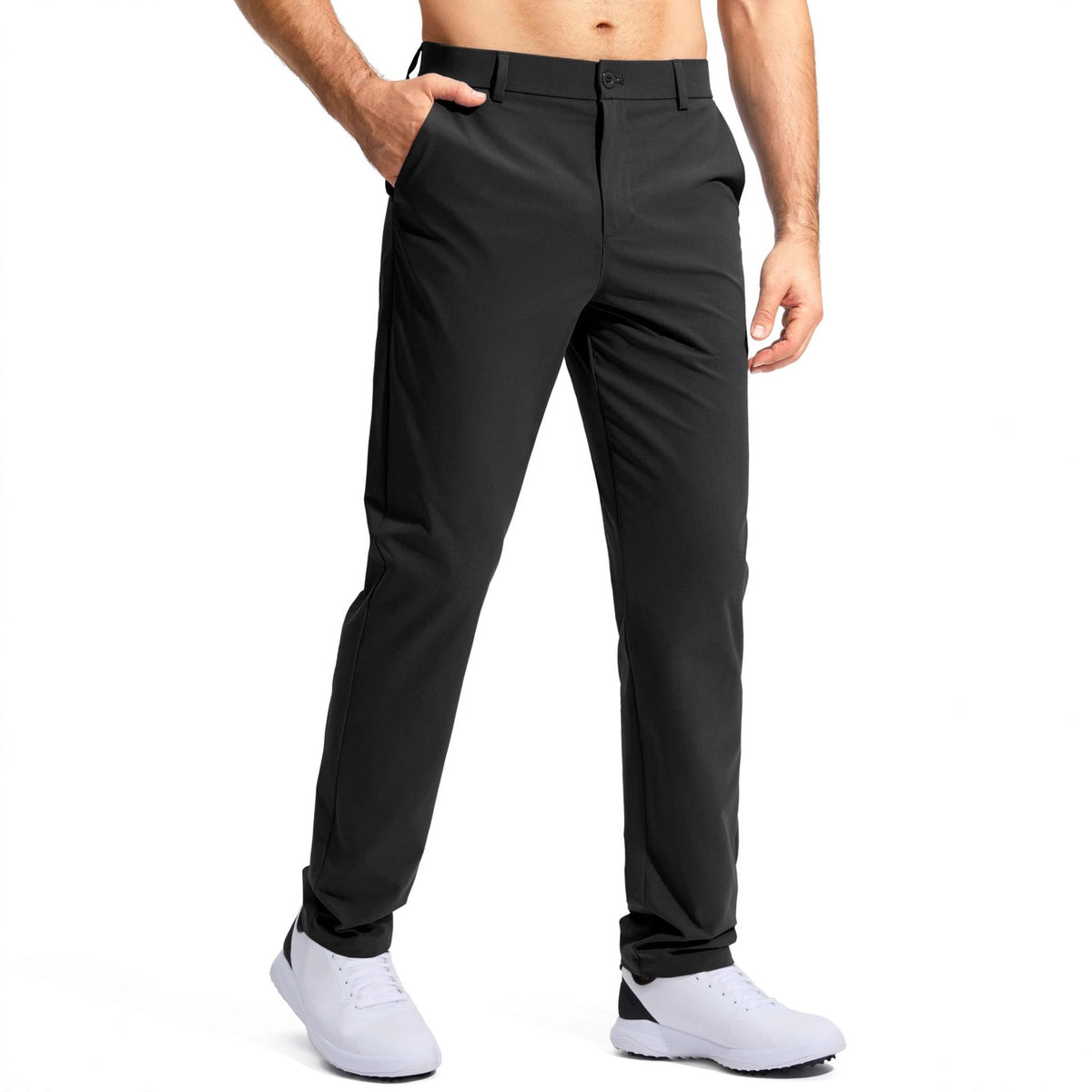 Stretch Straight-Leg Dress Pants