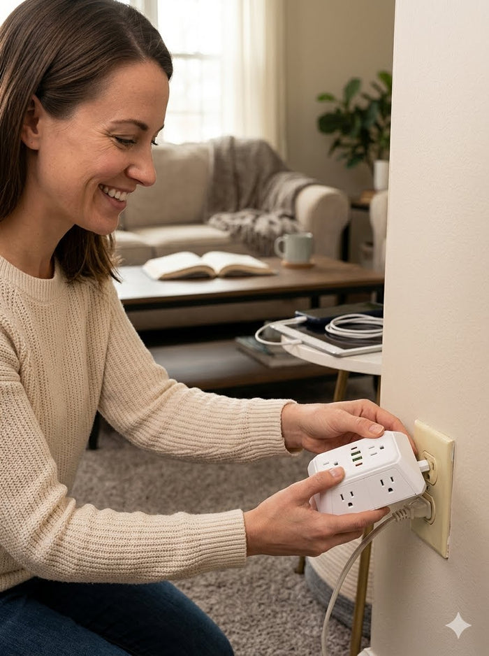 6-Outlet Power Strip with USB Ports