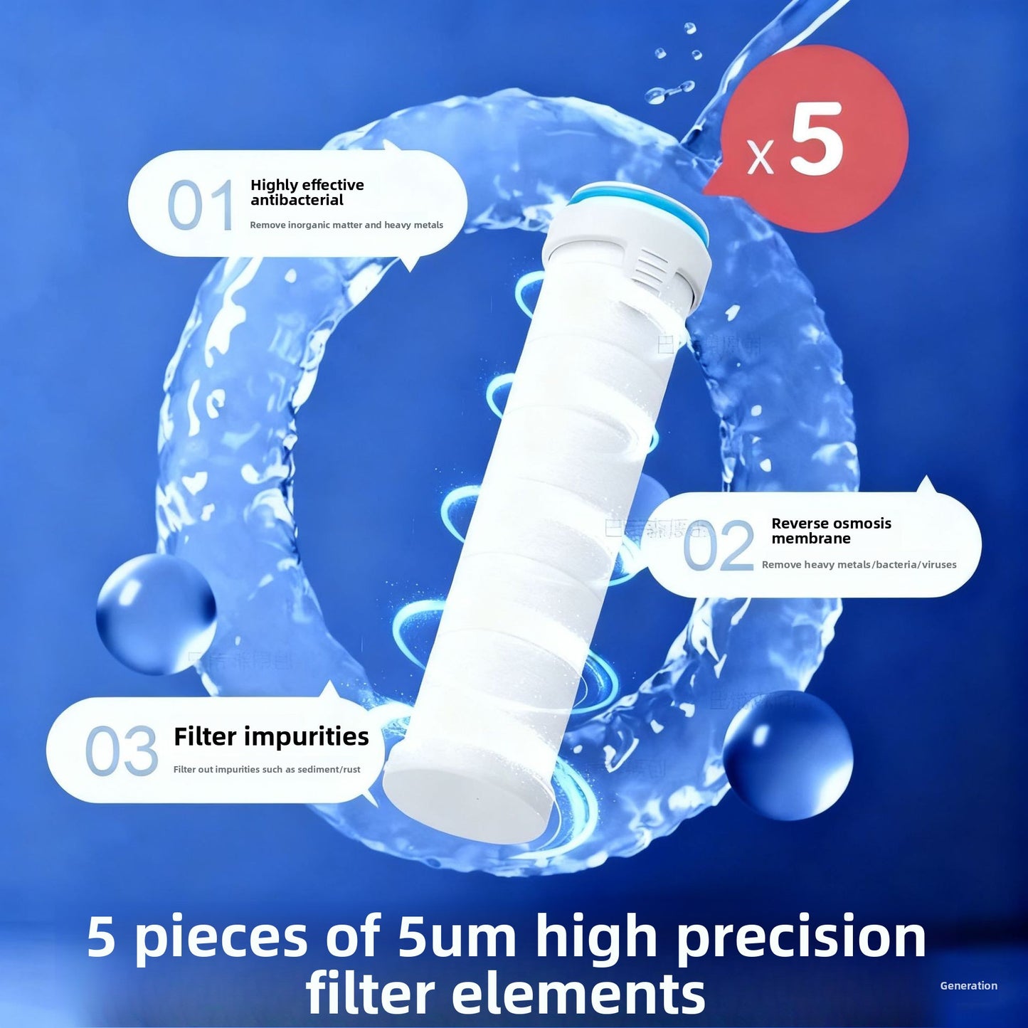 Turbo Air Booster Shower Head with Filter