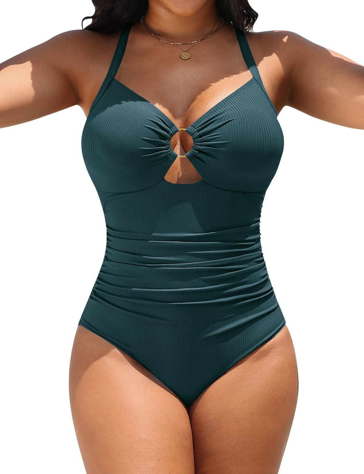 Ribbed One-Piece Swimsuit
