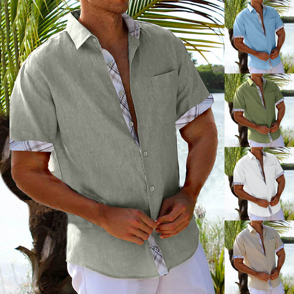 Contrast Collar Placket Shirt