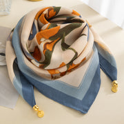Magnetic Buckle Cotton Square Scarf