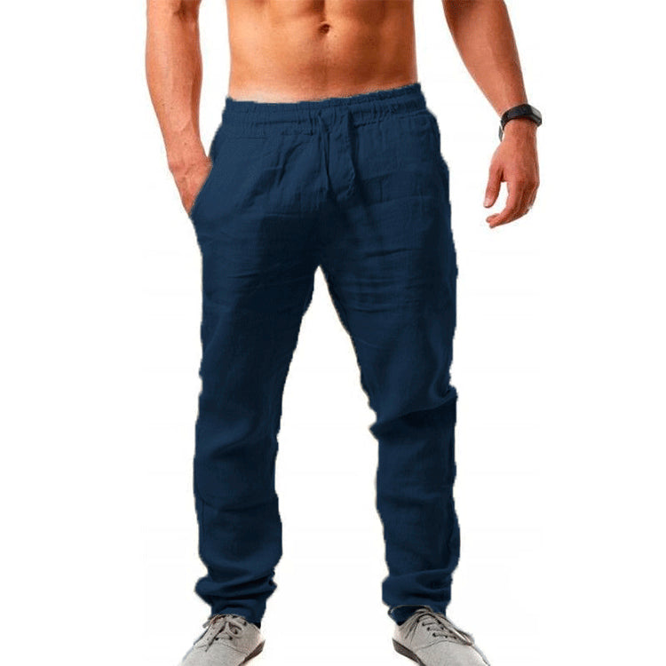 Men's Cotton Linen Sports Pants