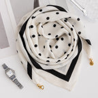 White edge polka dots
