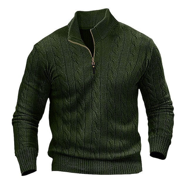 Mens Half Zip Knit Sweater