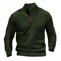 Mens Half Zip Knit Sweater