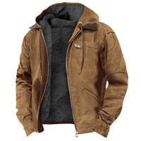 Mens Fleece-Lined Hooded Jacket