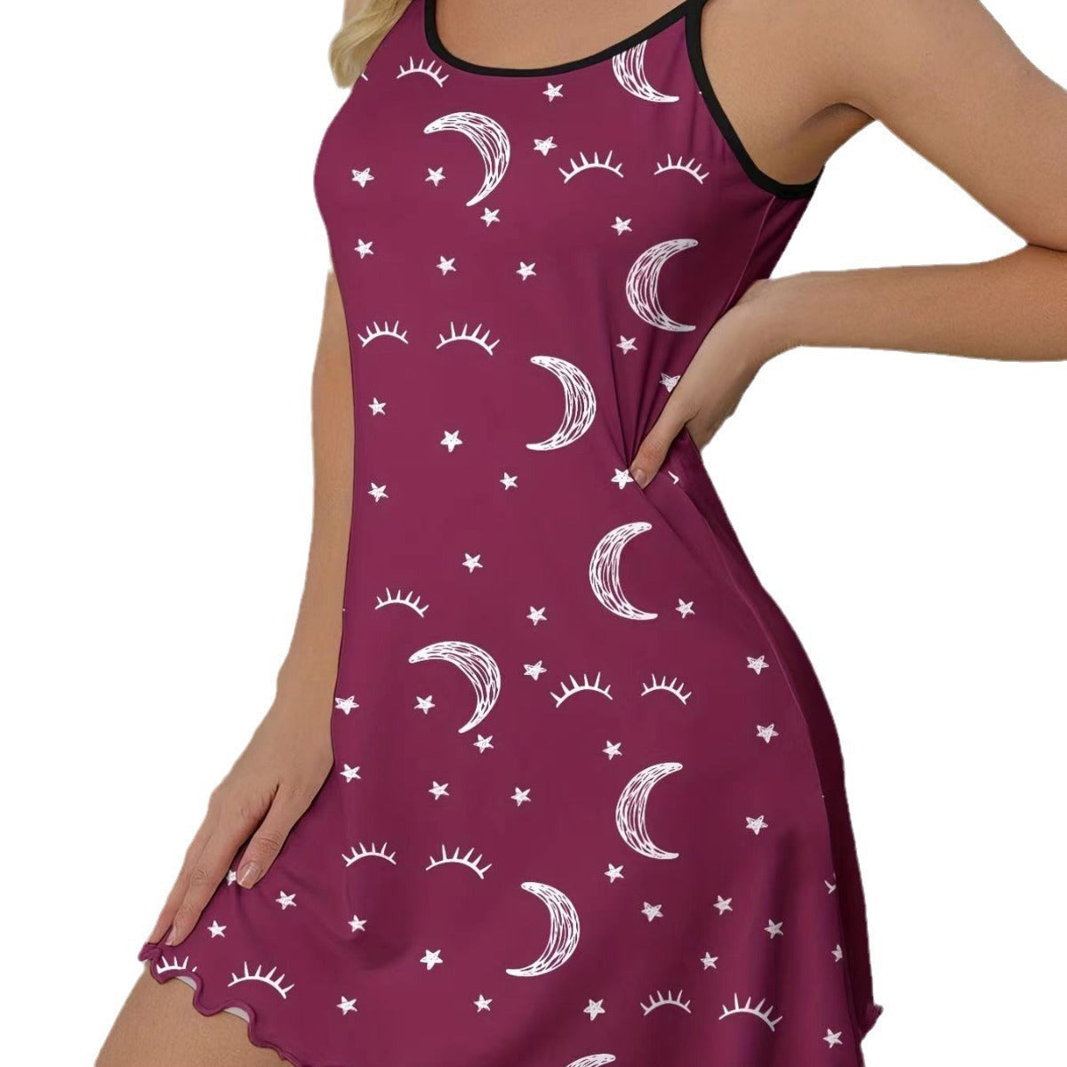 Heart Print Sling Nightgown