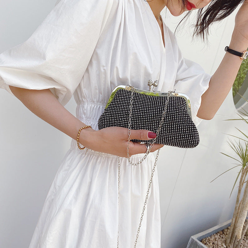 Rhinestone Mesh Evening Bag