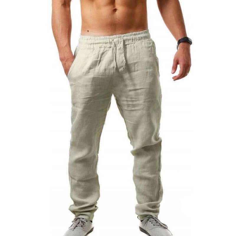Men's Cotton Linen Sports Pants