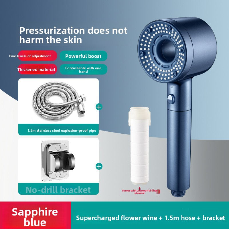 Turbo Air Booster Shower Head with Filter