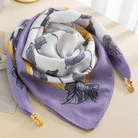 Magnetic Buckle Cotton Square Scarf