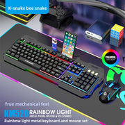Mechanical Feel Keyboard and Mouse Set with Backlit Keys