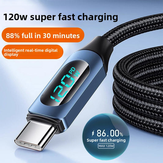 120W Fast Charging USB Type-C Cable