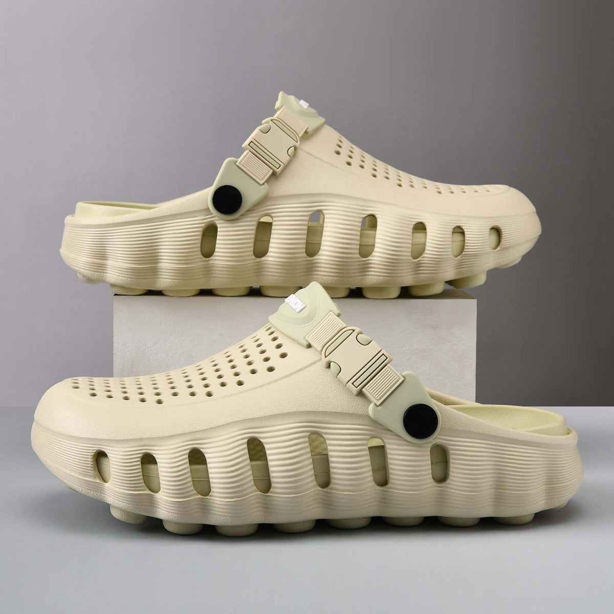 Cushioned Perforated Slide Sandals