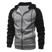 Cross-Border Men's Hooded Cardigan Sweatshirt Loose Zipper Raglan Long-Sleeved Men's Jacket