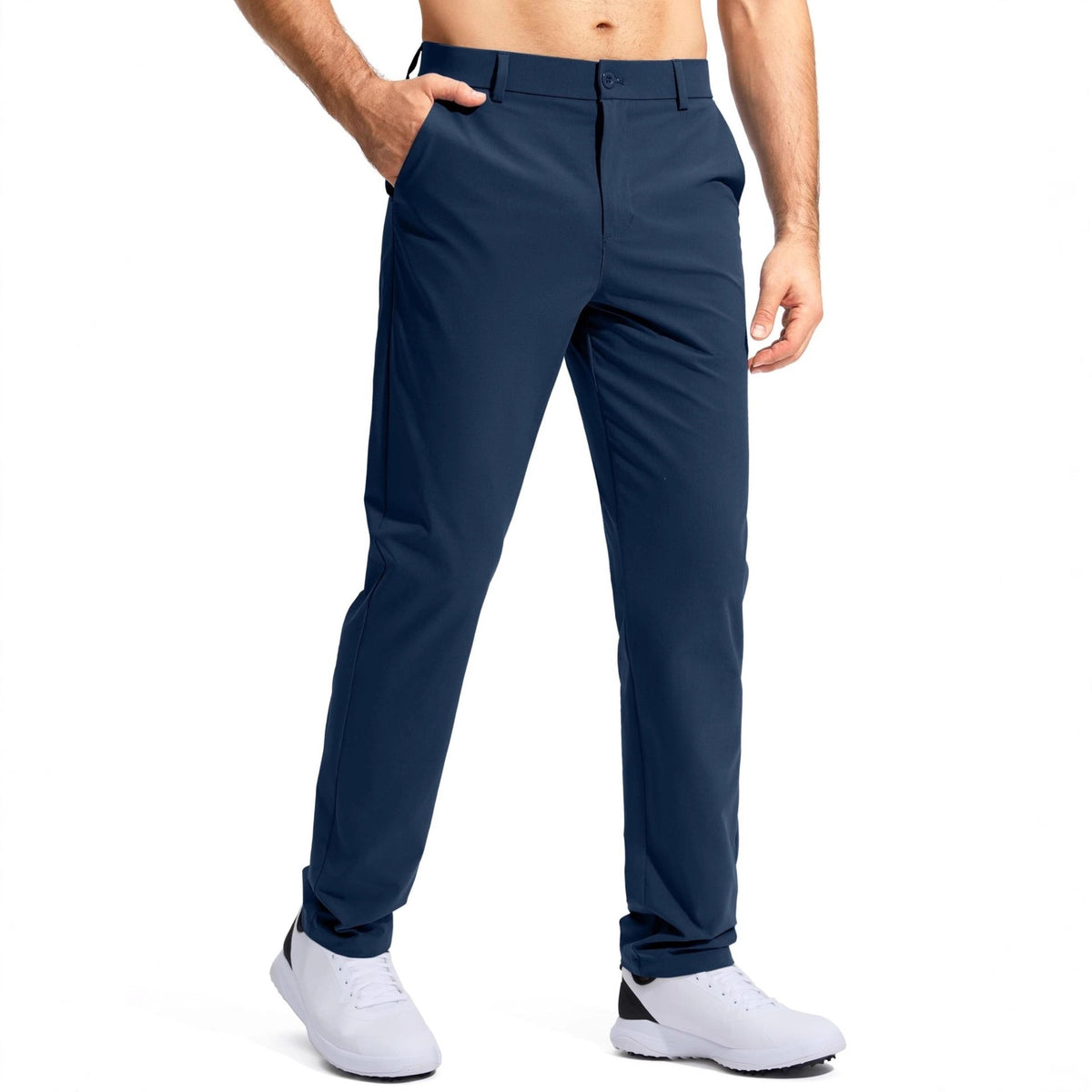 Stretch Straight-Leg Dress Pants