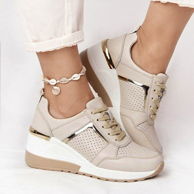 Women's Mesh Lace-Up Casual Sneakers