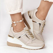 Women's Mesh Lace-Up Casual Sneakers