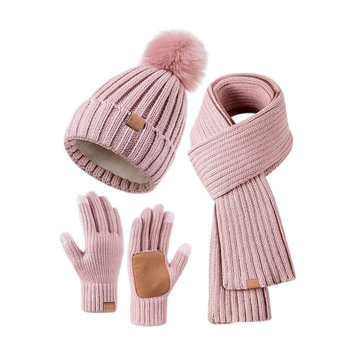 Knit Hat, Scarf & Glove Set