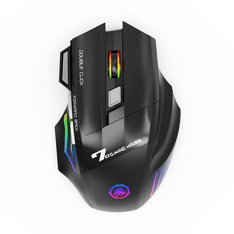 Wireless Gaming Mouse with Silent Click and RGB Lighting