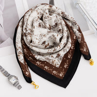 Magnetic Buckle Cotton Square Scarf