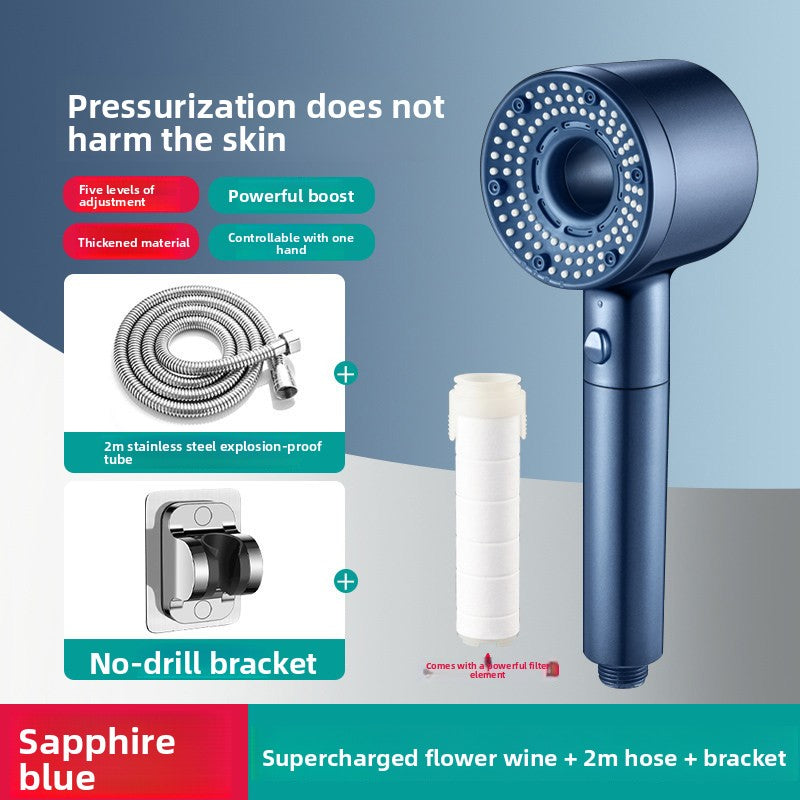 Turbo Air Booster Shower Head with Filter